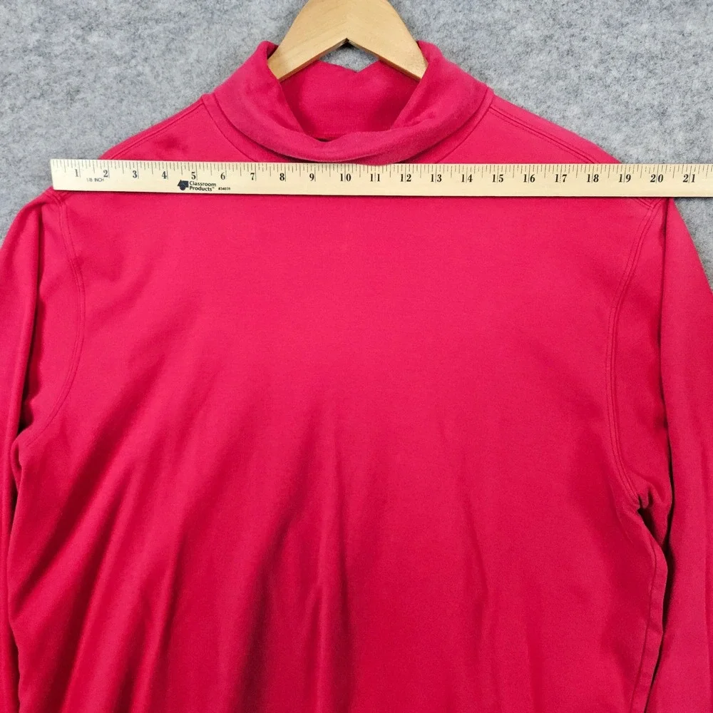 Lands End Men's Red Turtleneck Pullover Size XL/T 100%‎ Cotton Preppy FADING